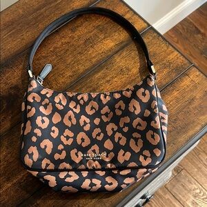 Kate Spade Black and Brown Leopard Shoulder Bag